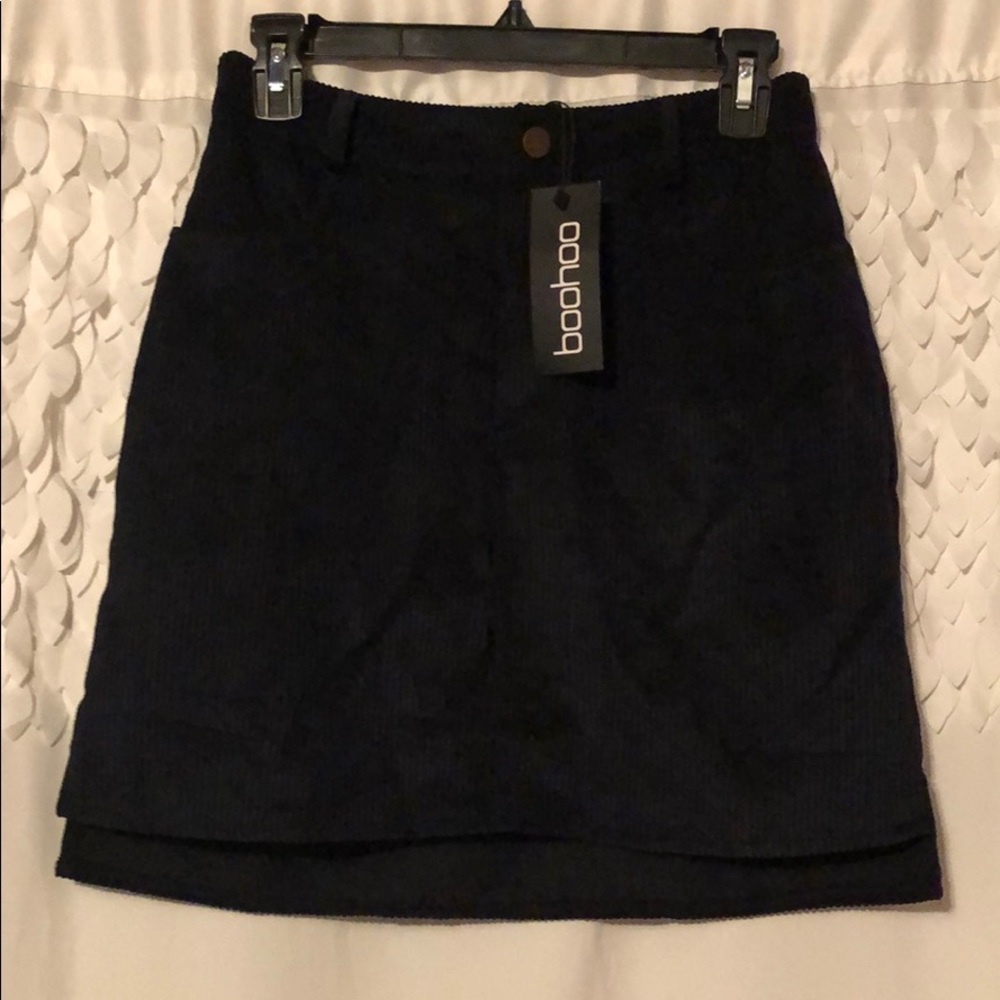 Navy Corduroy Skirt